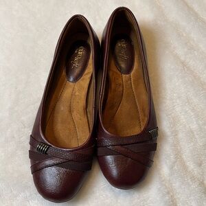 Sofft Euro Ballerina Leather Slip Ons Sz 9.5